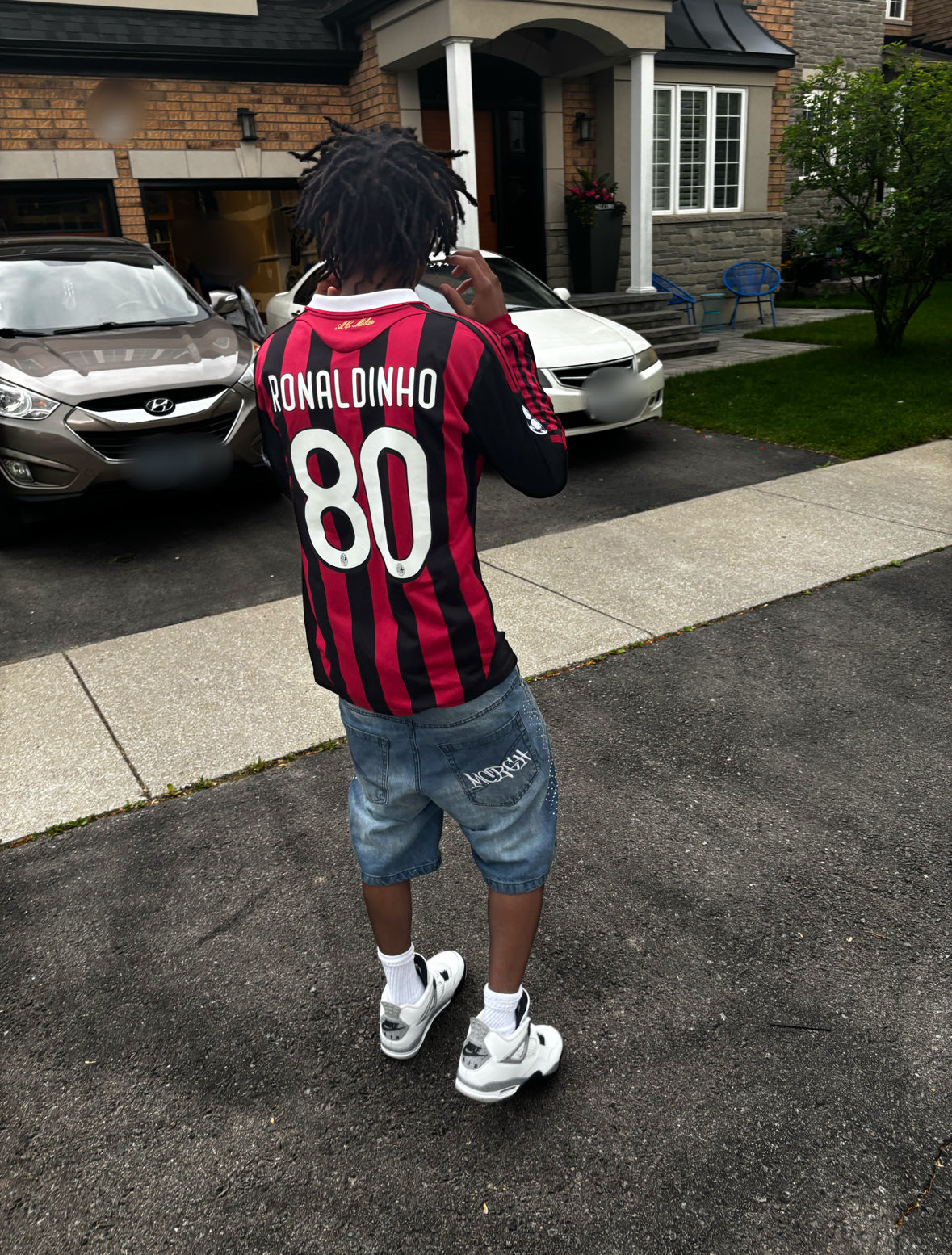 “MCRGH” Rhinestone Jorts